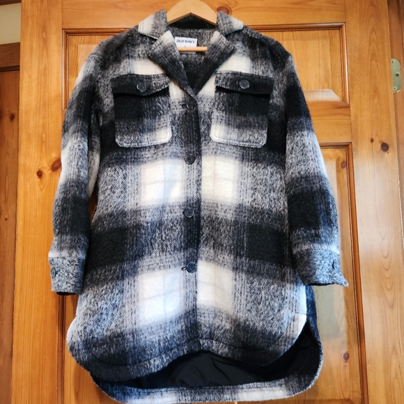 Old Navy Polyster/Wool Shacket, Size XS - Picture 1 of 9